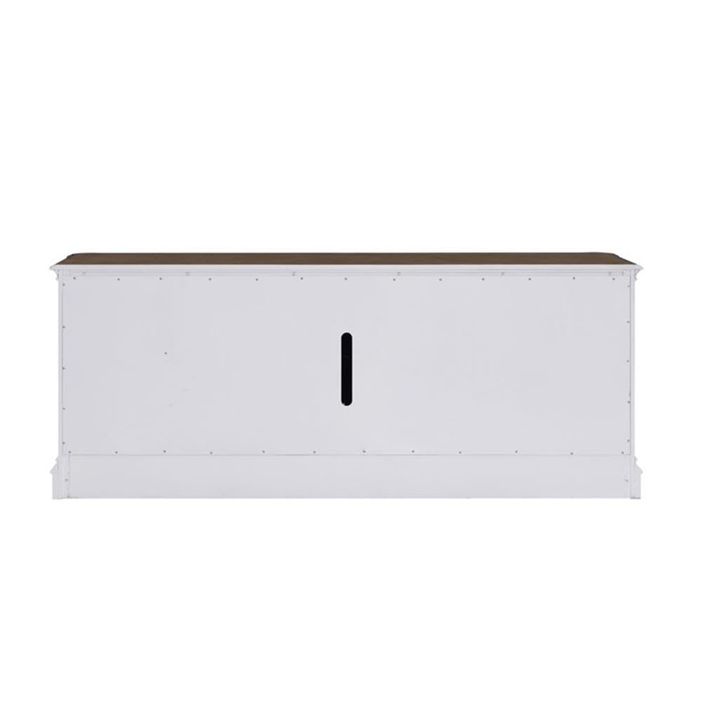 82 Inch Fireplace TV Console with Adjustable Shelves D6434