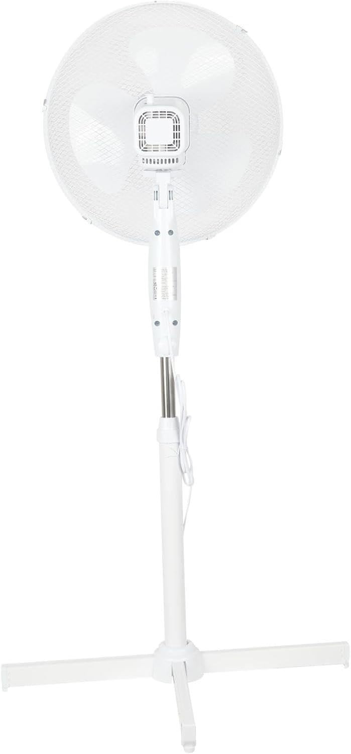 16 Inch 3-Speed Oscillating Pedestal Fan White C7303