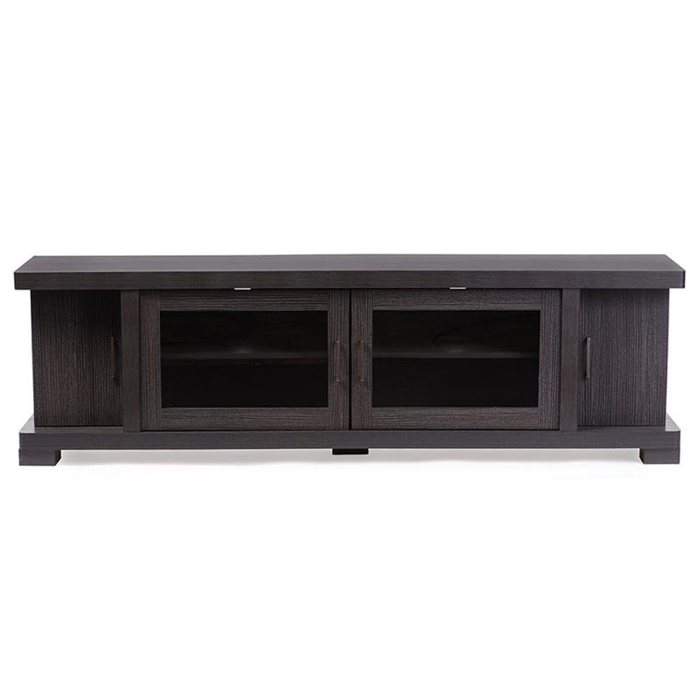 70" Espresso Engineered Wood TV Stand Console S181335