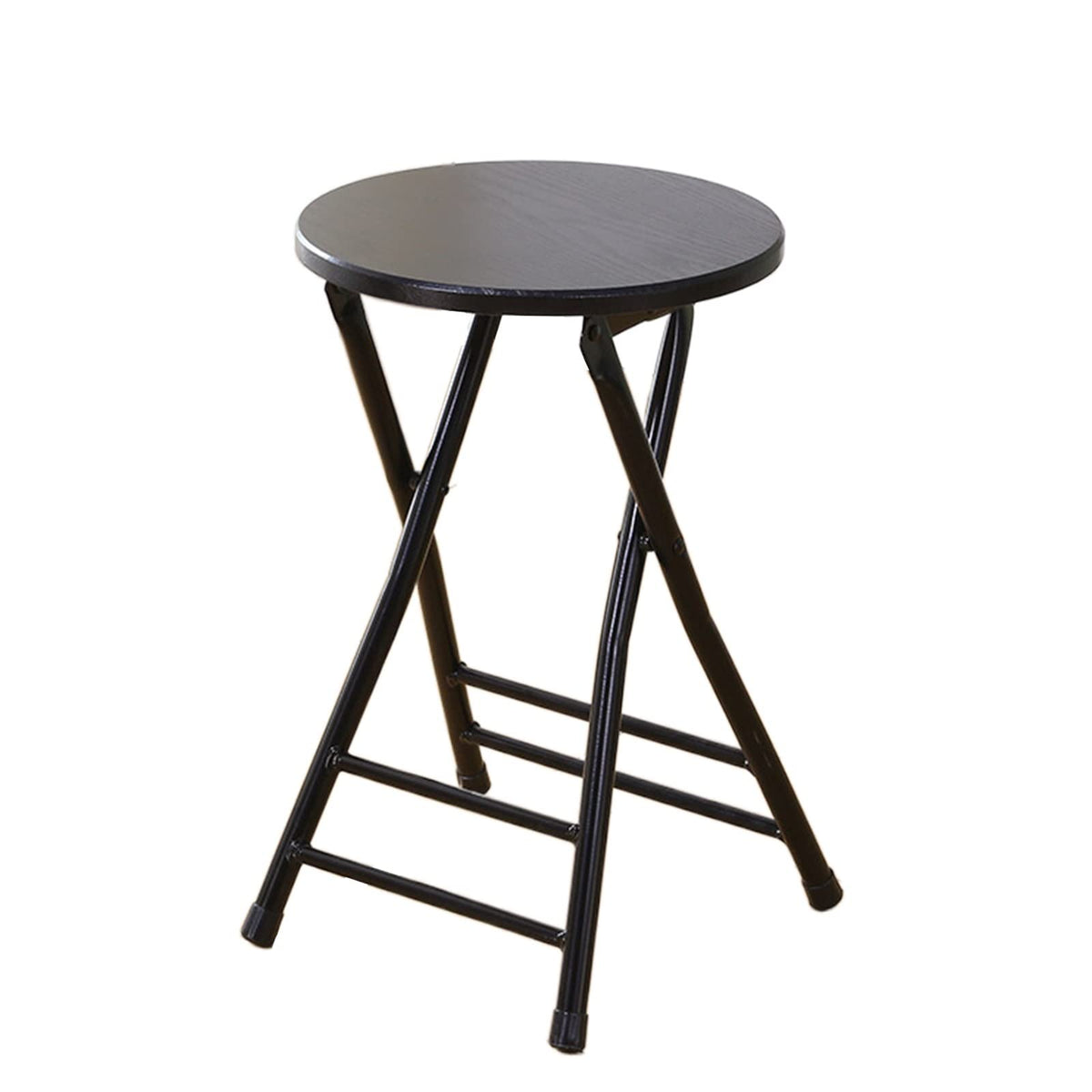 Folding Stool Round Wooden Board X298037