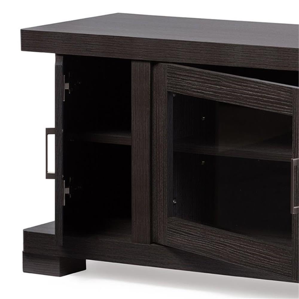 70" Espresso Engineered Wood TV Stand Console S181335