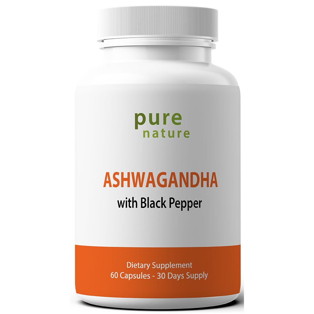 Ashwagandha with Black Pepper Extract 60 Veggie Capsules Y853060