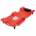 40" Plastic Rolling Creeper with Padded Headrest and 6 Casters B58362
