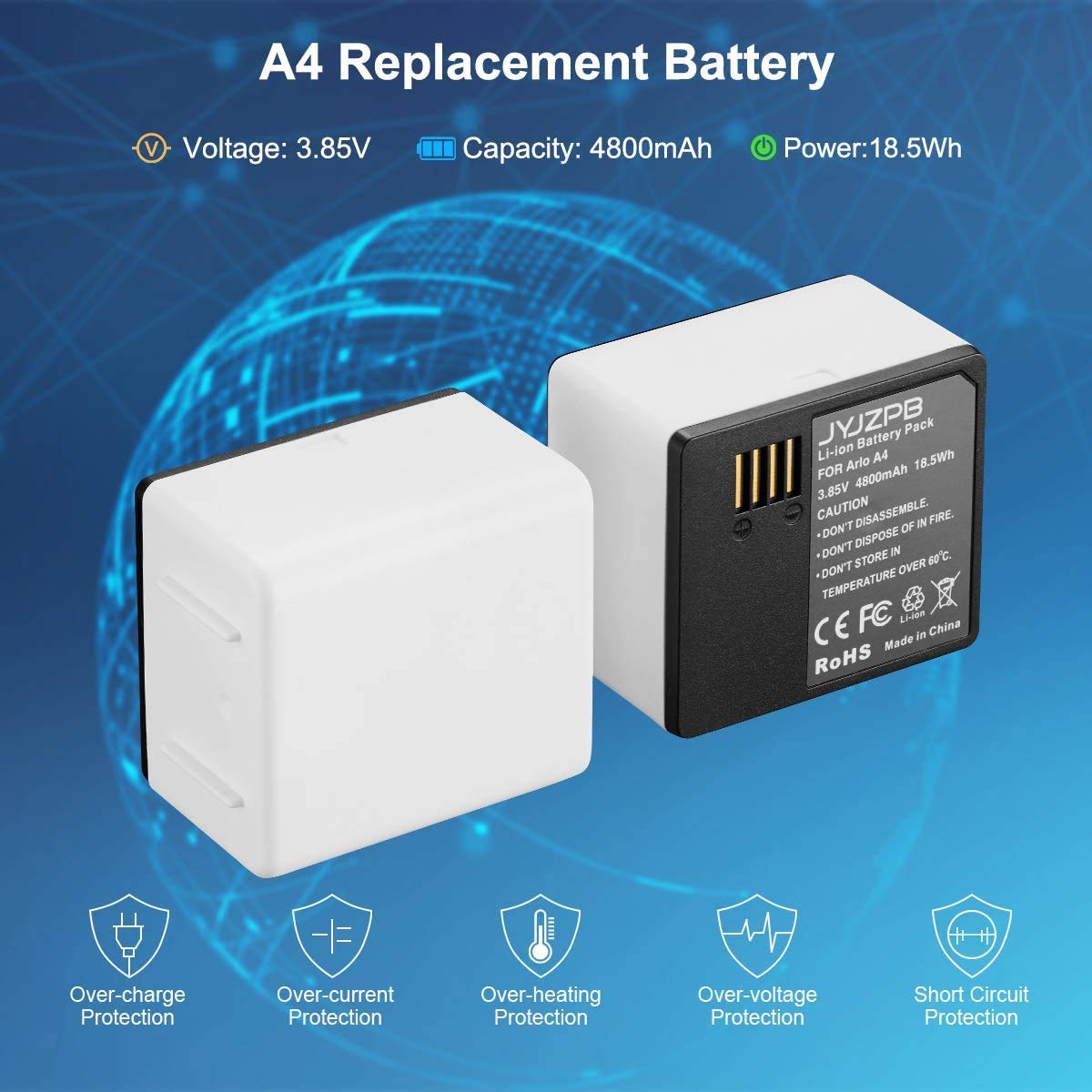 2 Pack 4800mAh Batteries with Dual Battery Charger W5934