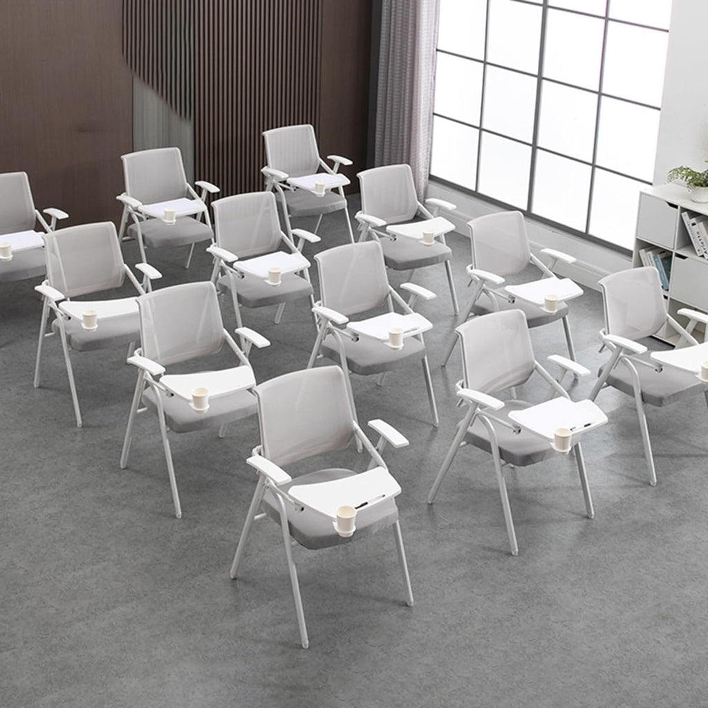 Orange Mesh Folding Office Chair with Writing Board E81460