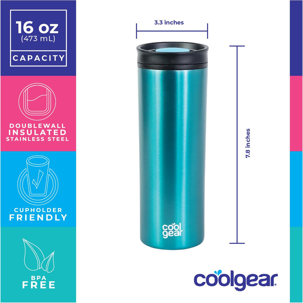 2 Pack 16 oz Coffee Travel Mug with Slider Lid U98686