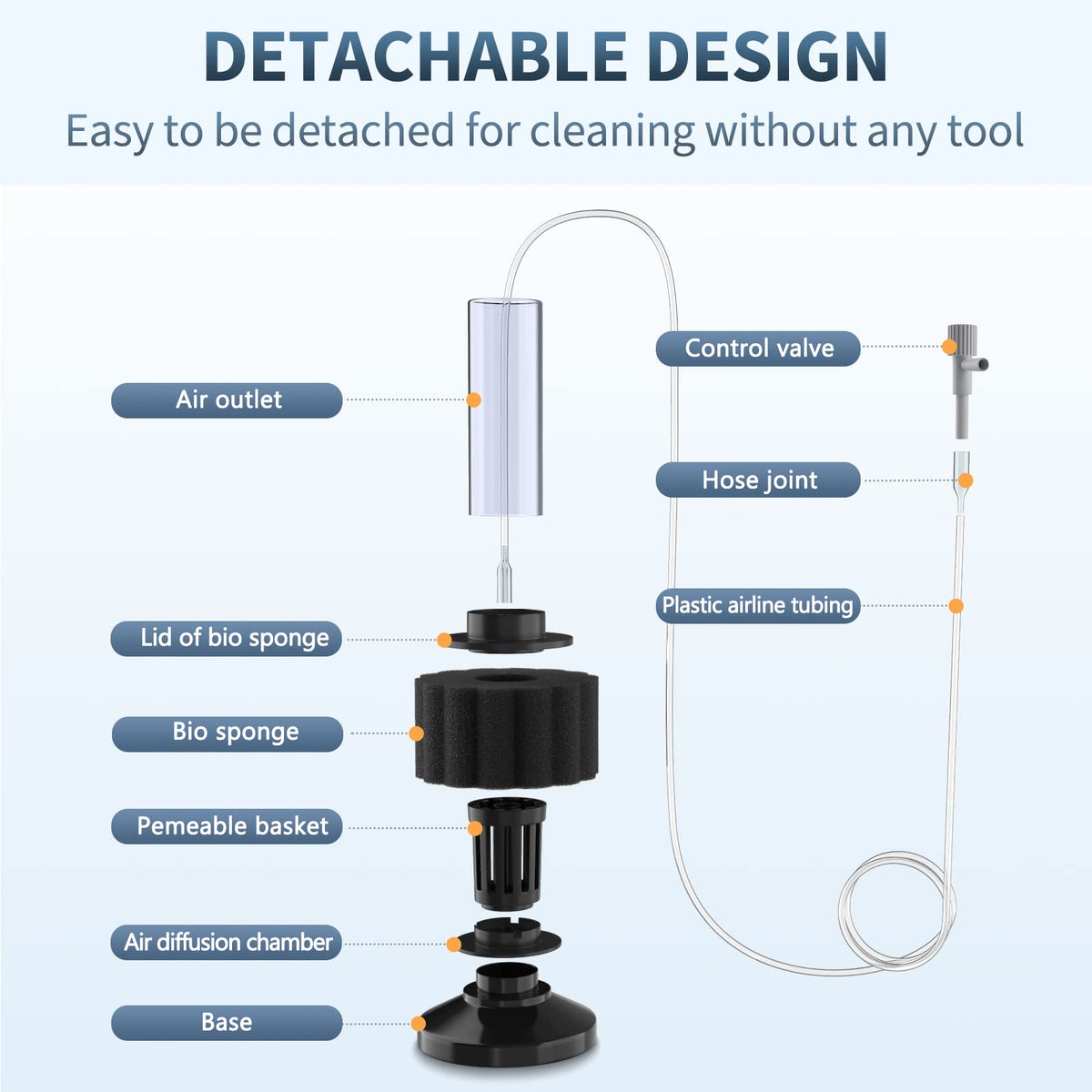 Aquarium Air Pump with Sponge Filter Kit G671