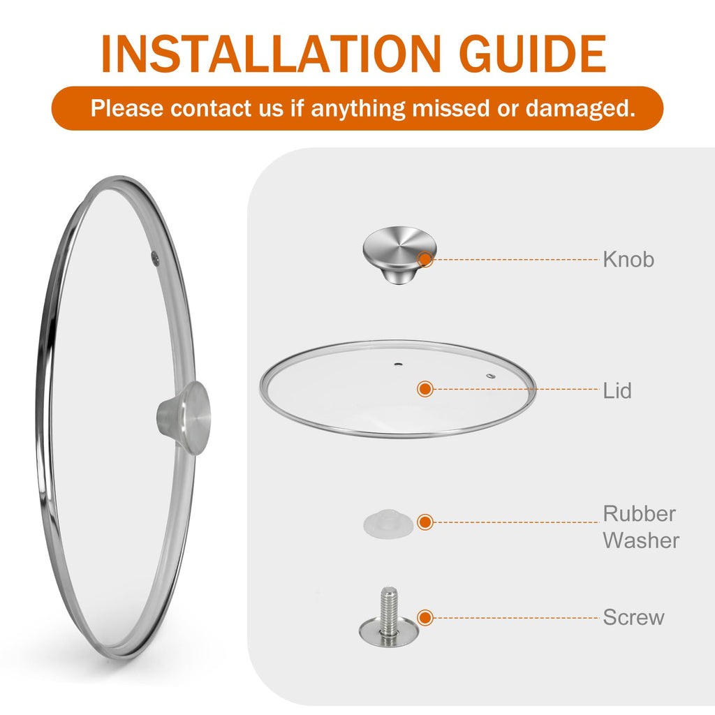 11 inch Tempered Glass Lid U156050