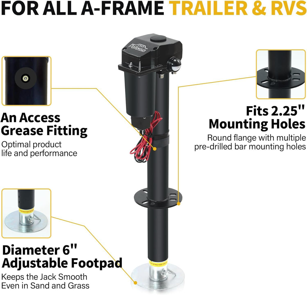 12V Electric RV Trailer Tongue Jack 3500LB S7148