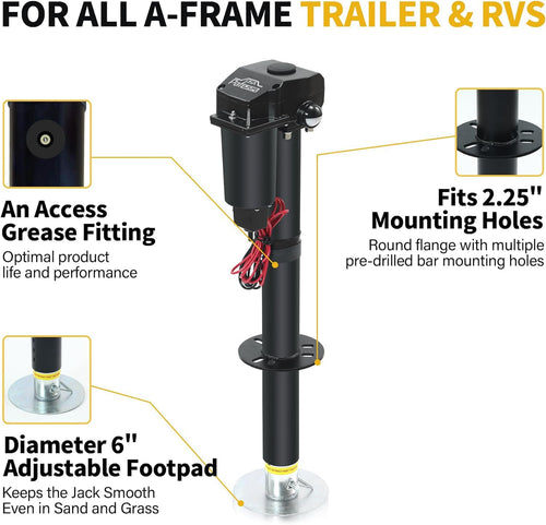 12V Electric RV Trailer Tongue Jack 3500LB S7148