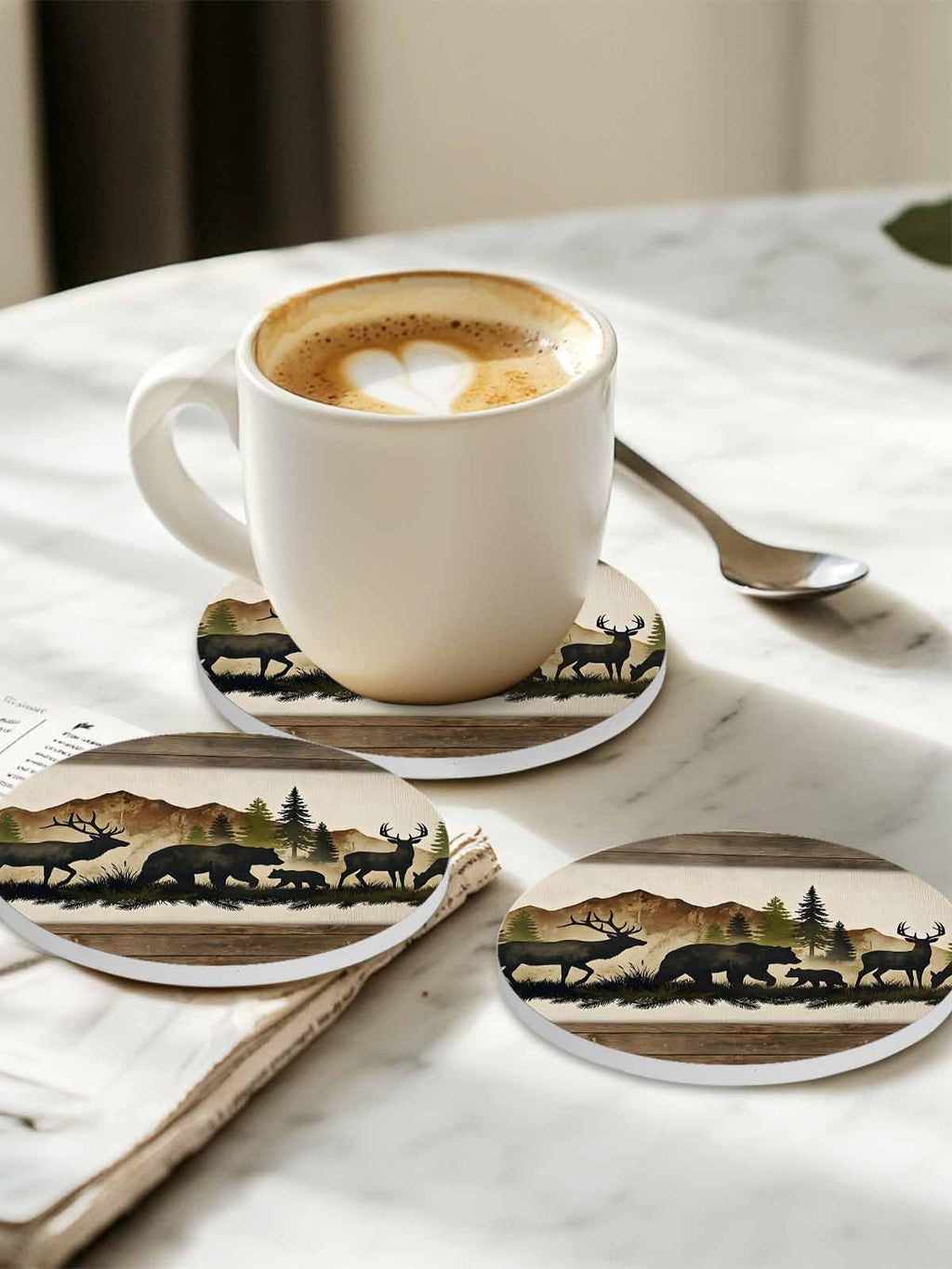 Ceramic Drink Coaster Set of 6 J4357