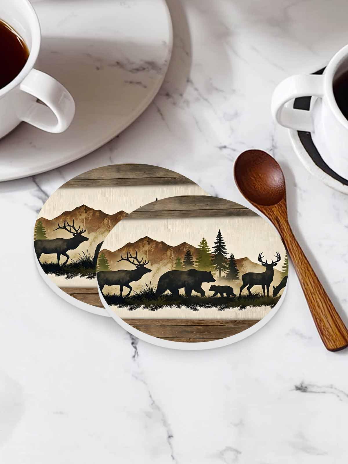 Ceramic Drink Coaster Set of 6 J4357