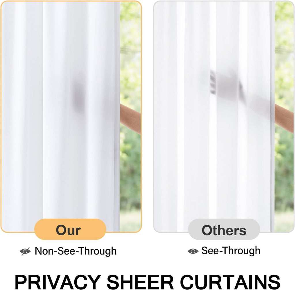 White Sidelight Curtains 2 Panels 26 x 72 inches H456140