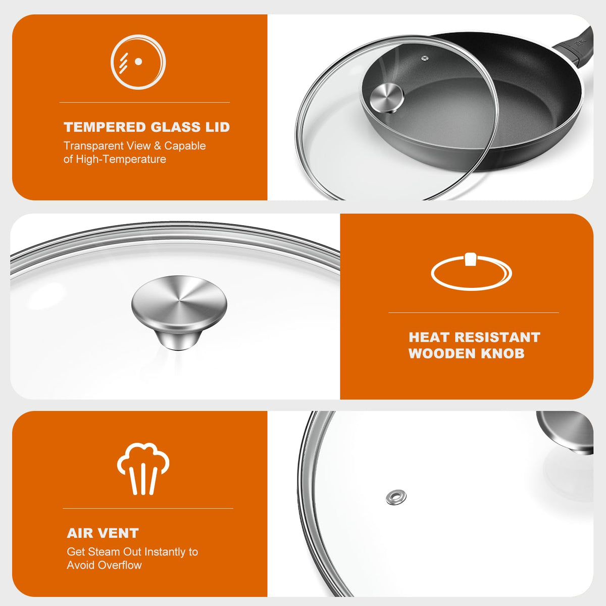 11 inch Tempered Glass Lid U156050