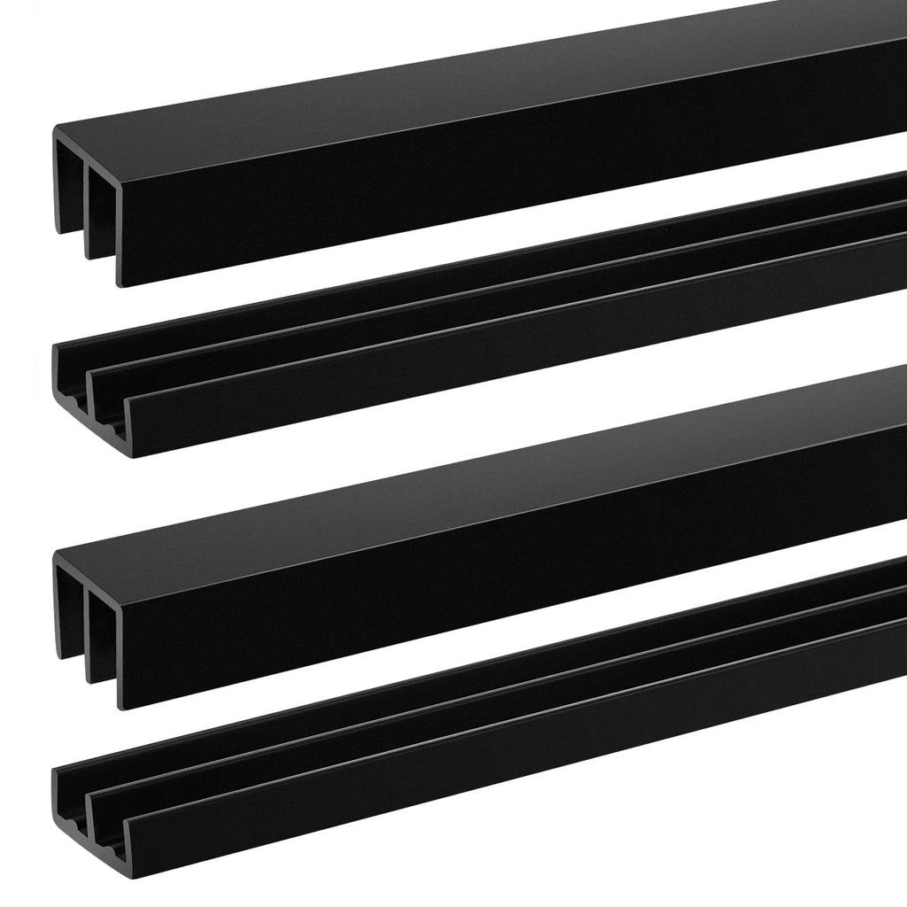 2 Sets Plastic Sliding Door Track Set E184244