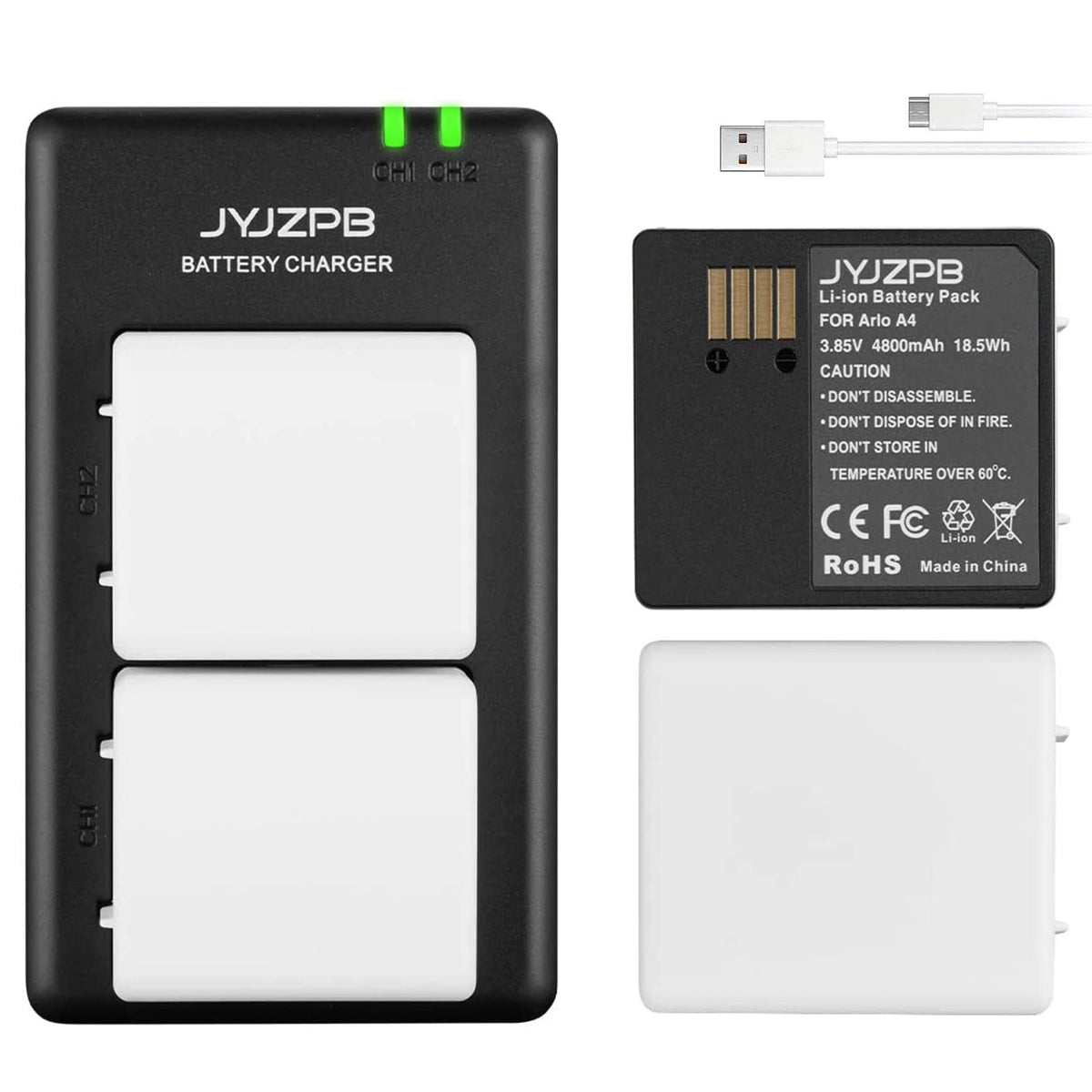 2 Pack 4800mAh Batteries with Dual Battery Charger W5934