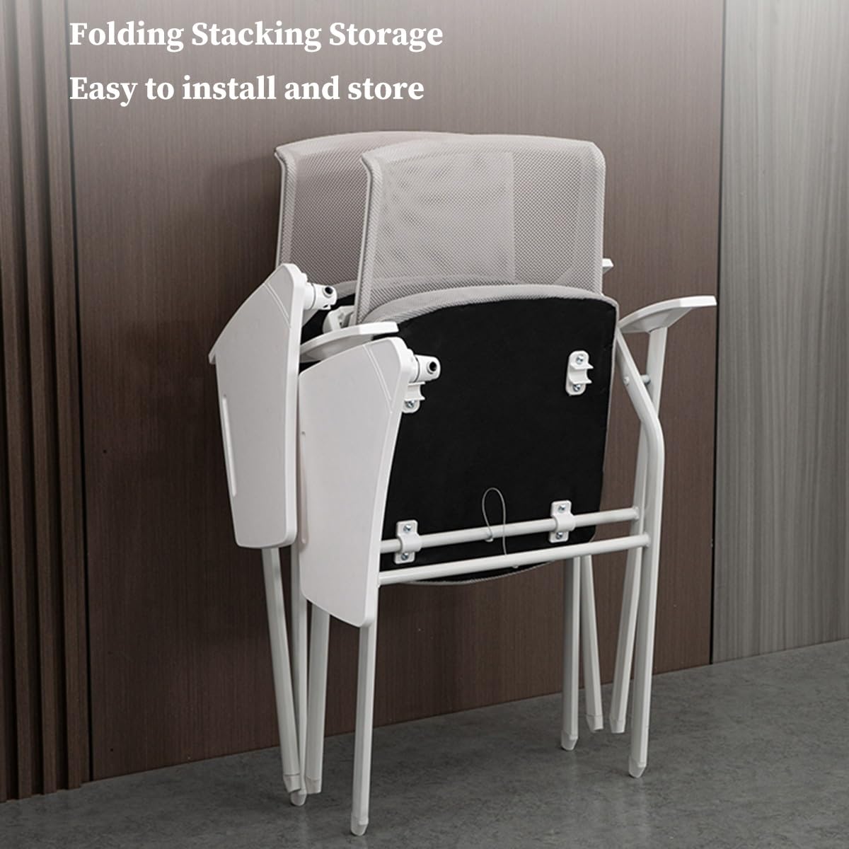 Orange Mesh Folding Office Chair with Writing Board E81460