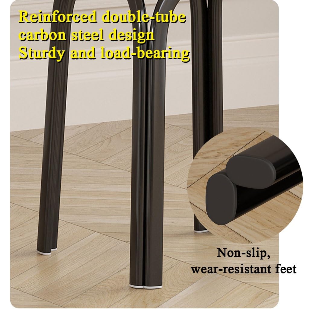 Light Grey Square Stacking Stools with Steel Legs W338