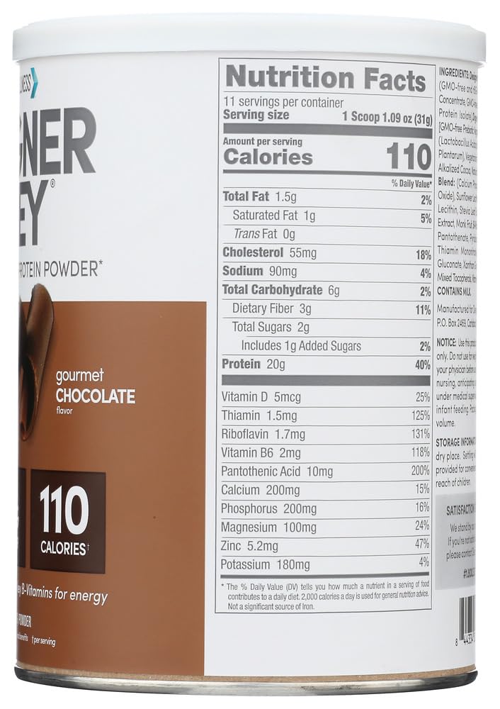 Whey Protein Powder Gourmet Chocolate 12-Ounce Pack of 2 H221