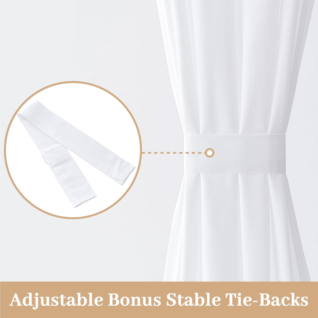 White Sidelight Curtains 2 Panels 26 x 72 inches H456140