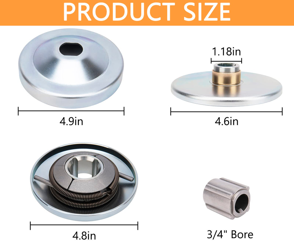 6.5 hp Go Kart Torque Converter Kit 3/4" Bore Clutch Pulley Z411324