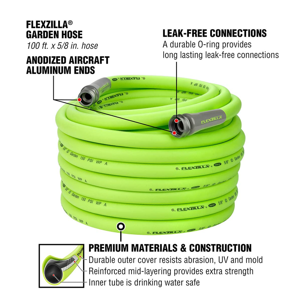Blue Pool Cover Pump & 5/8 in. x 100 ft. Garden Hose Q788863