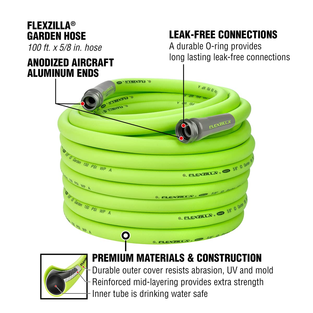 Blue Pool Cover Pump & 5/8 in. x 100 ft. Garden Hose Q788863