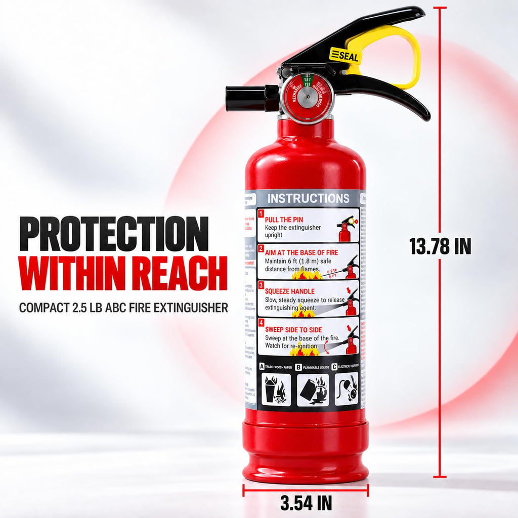 2.5 lb ABC Dry Chemical Fire Extinguishers 1-Pack D101