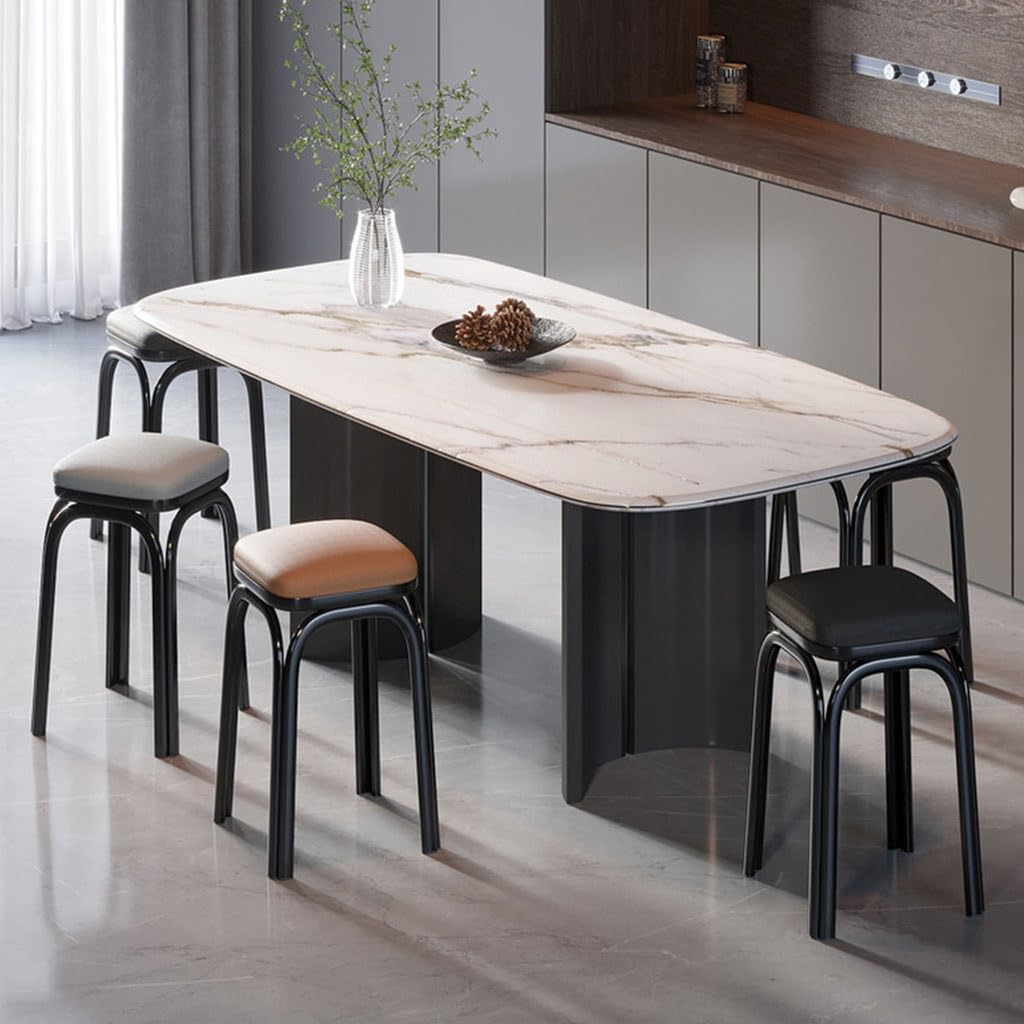 Light Grey Square Stacking Stools with Steel Legs W338