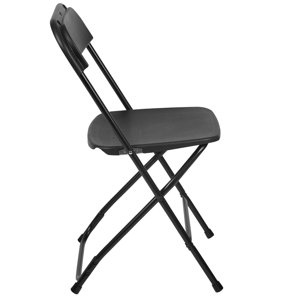 Black Plastic Folding Chair 10-Pack J421