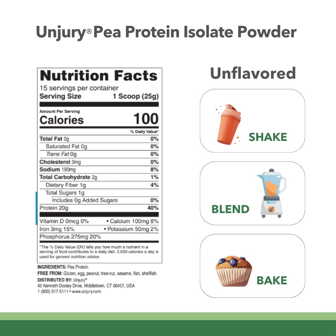 Vegan Unflavored Protein Powder 20 Servings V5790