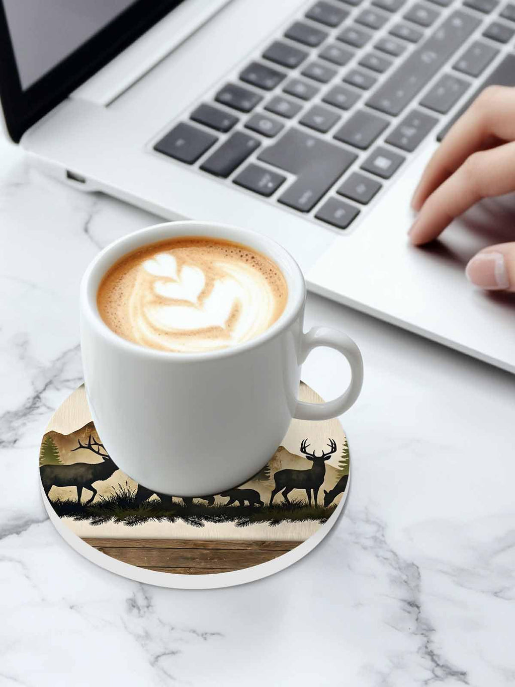 Ceramic Drink Coaster Set of 6 J4357