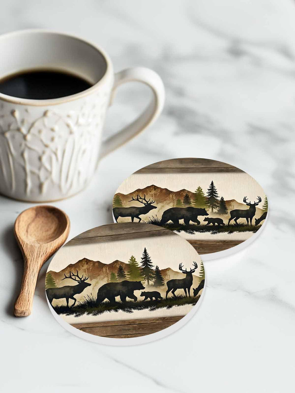 Ceramic Drink Coaster Set of 6 J4357