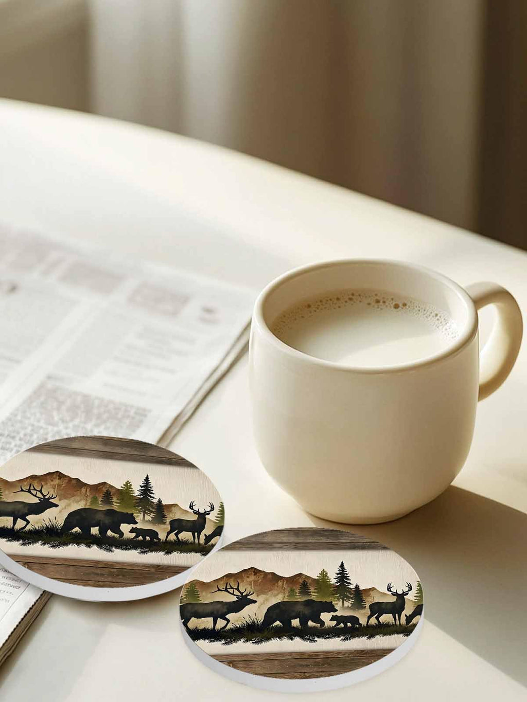 Ceramic Drink Coaster Set of 6 J4357