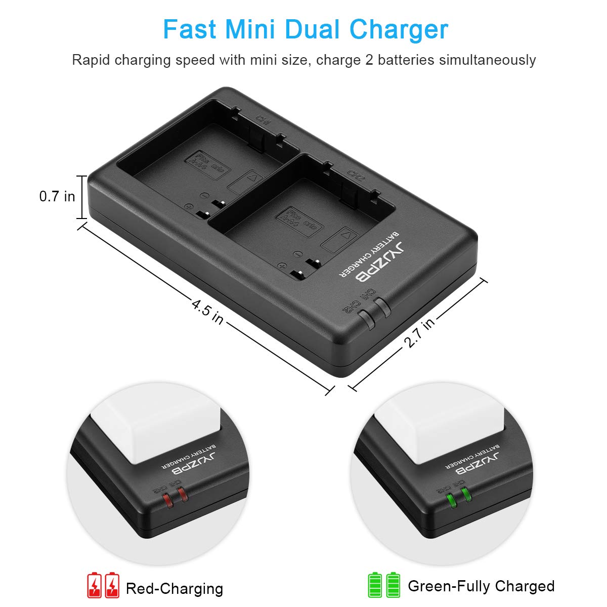 2 Pack 4800mAh Batteries with Dual Battery Charger W5934