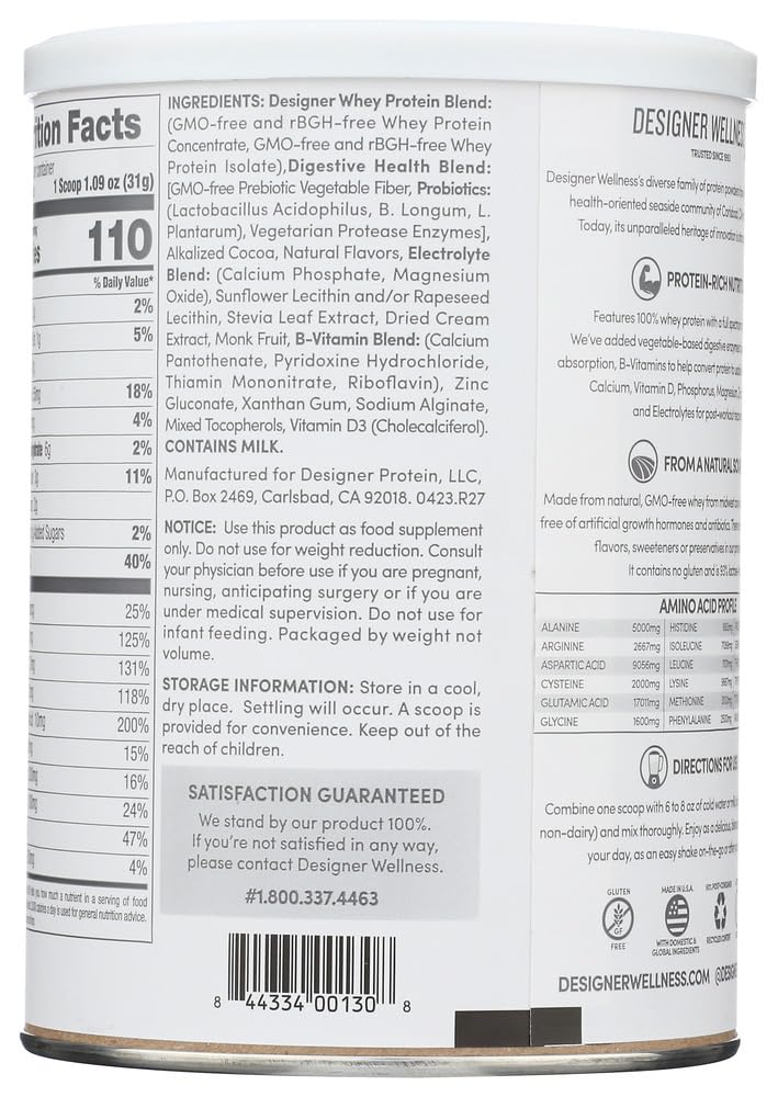 Whey Protein Powder Gourmet Chocolate 12-Ounce Pack of 2 H221