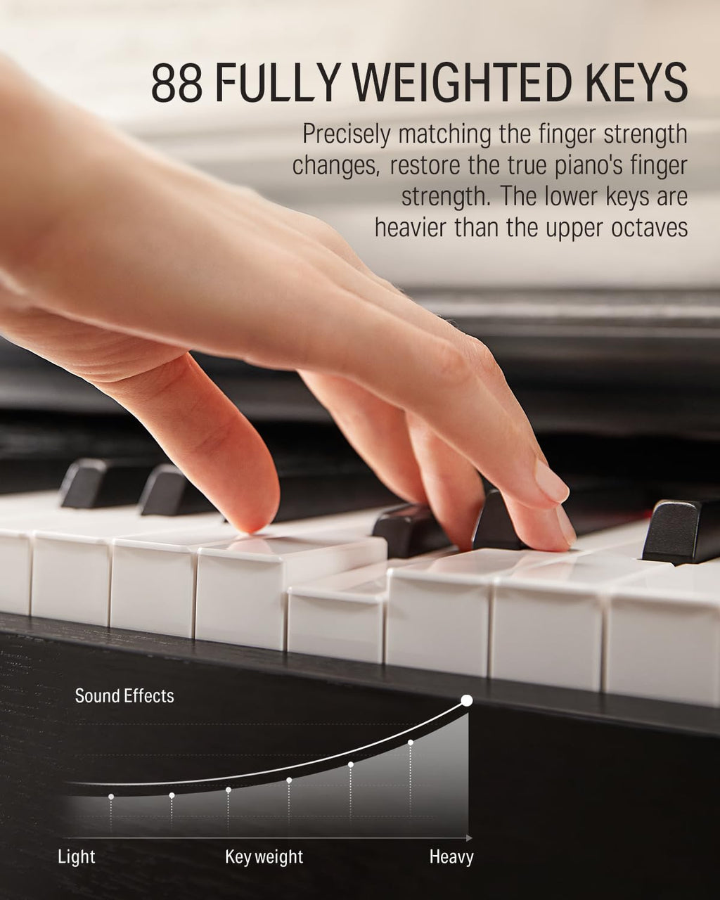 88-Key Weighted Action Digital Piano with Storage Bench K3003