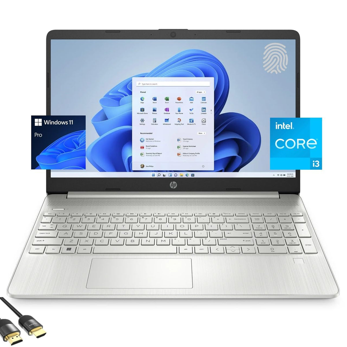 15.6" FHD Laptop, Intel Core i3, 8GB RAM, 256GB SSD Q9585