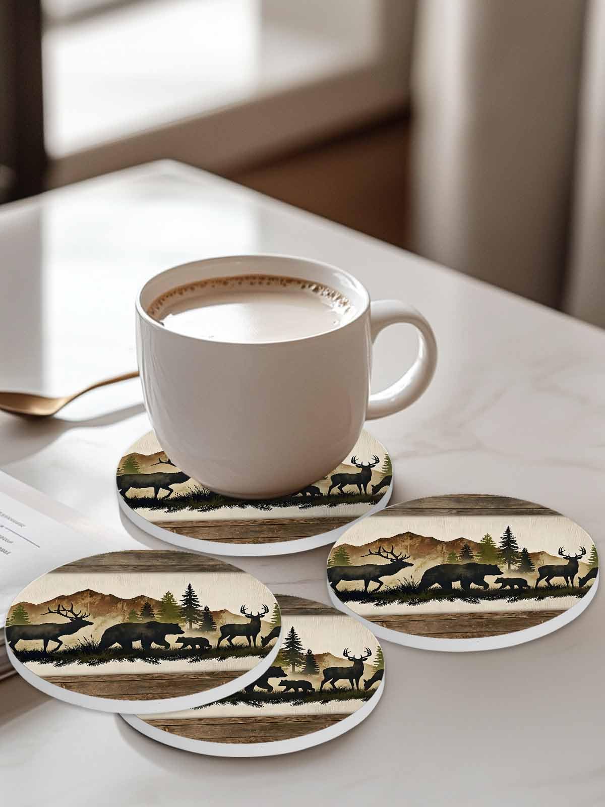 Ceramic Drink Coaster Set of 6 J4357