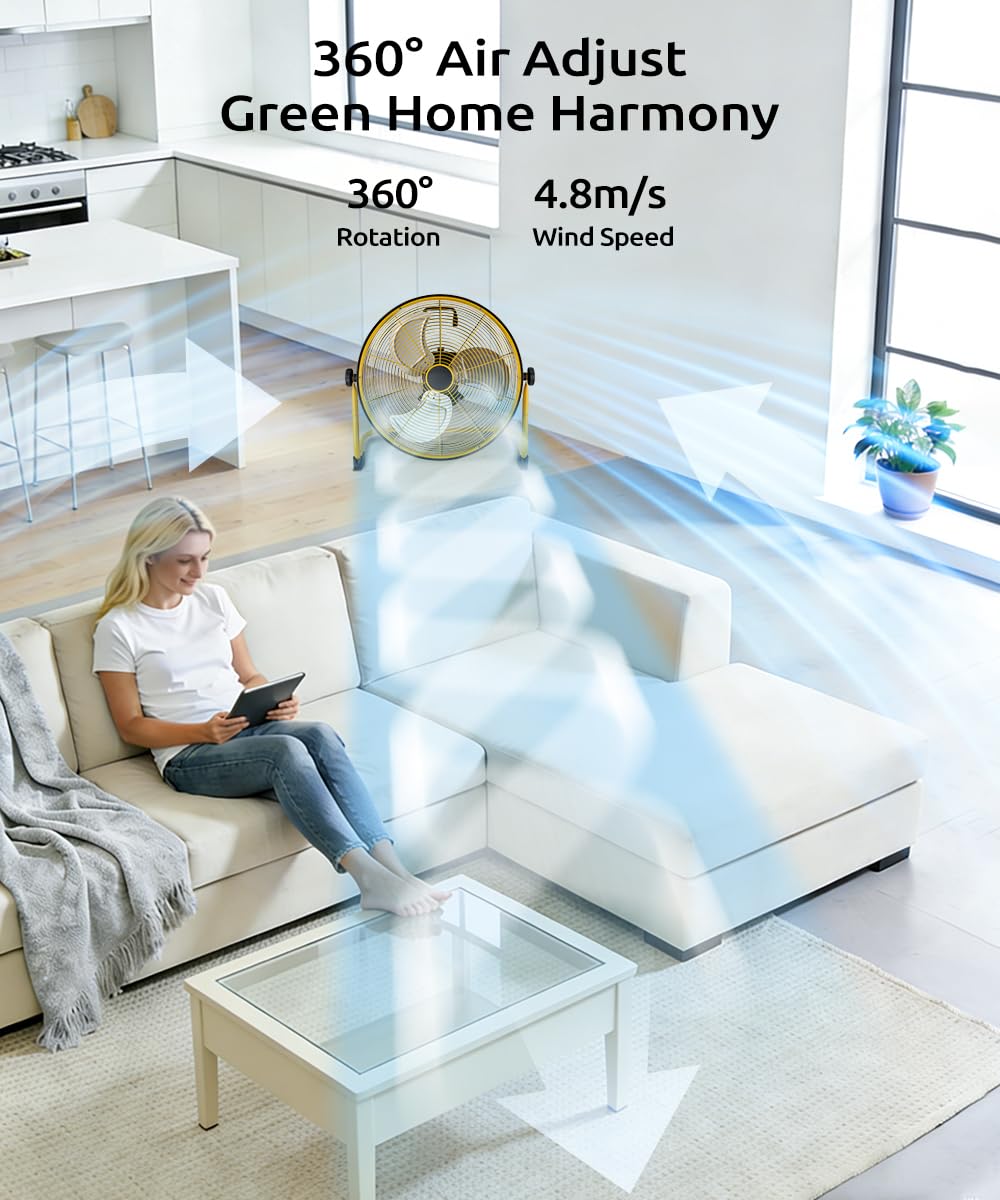 20" Rechargeable Floor Fan with Detachable Batteries A297952