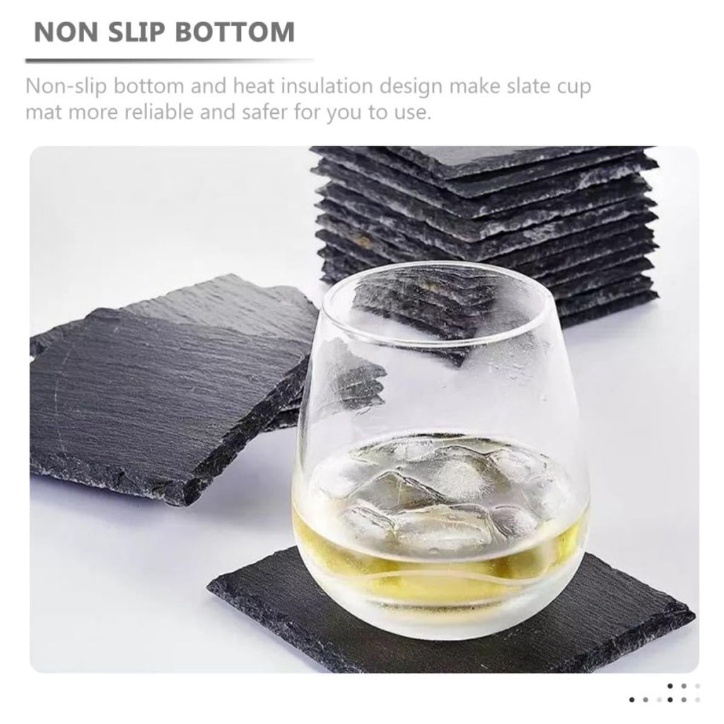 Natural Stone Coasters Set 12pcs T385