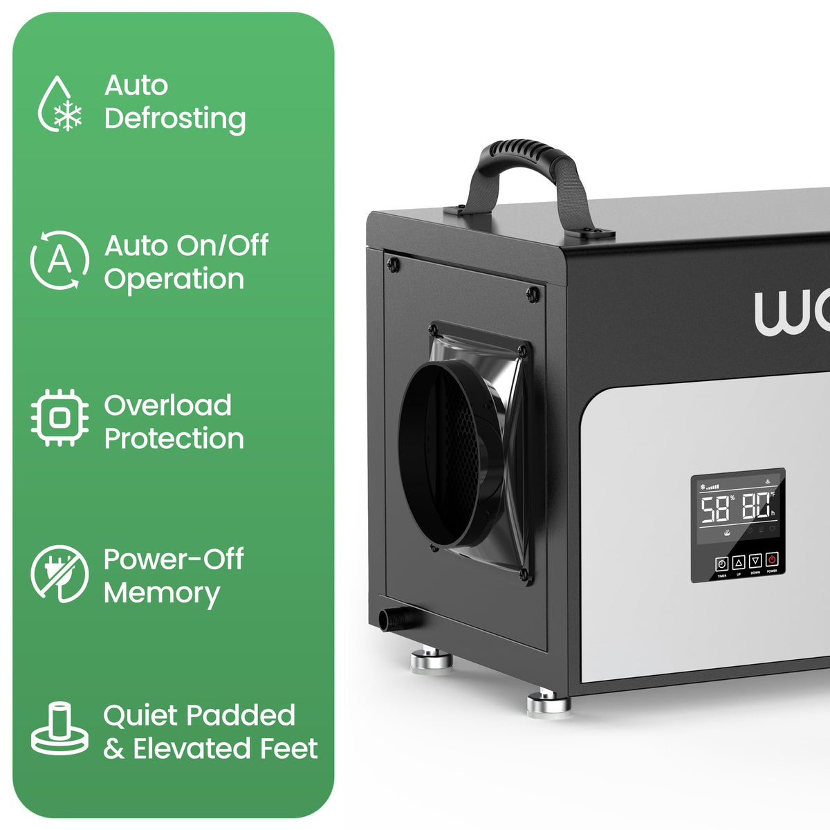 130 Pints Commercial Dehumidifier with Pump & Drain Hose K85073