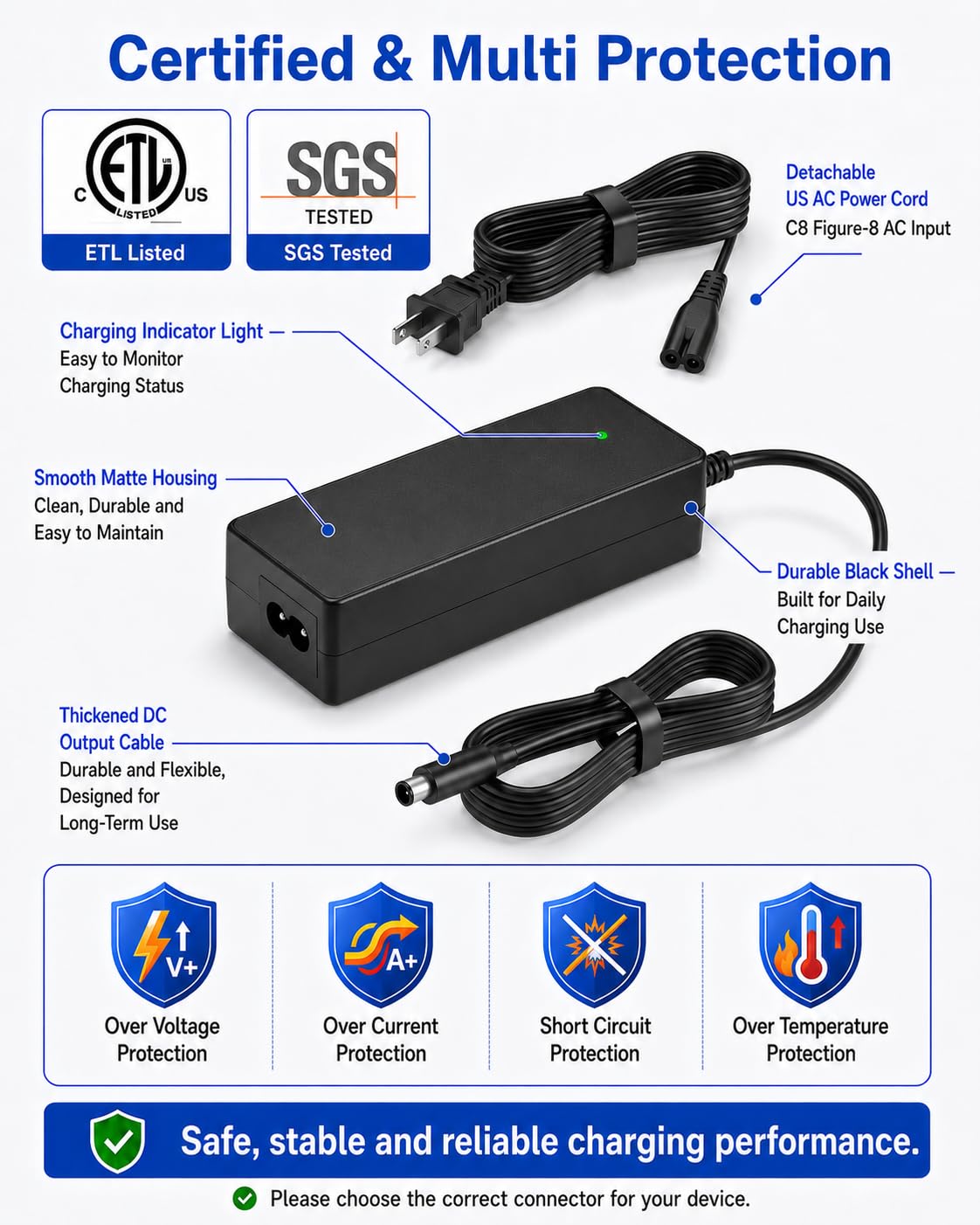 42V 2A Electric Scooter Charger A14850