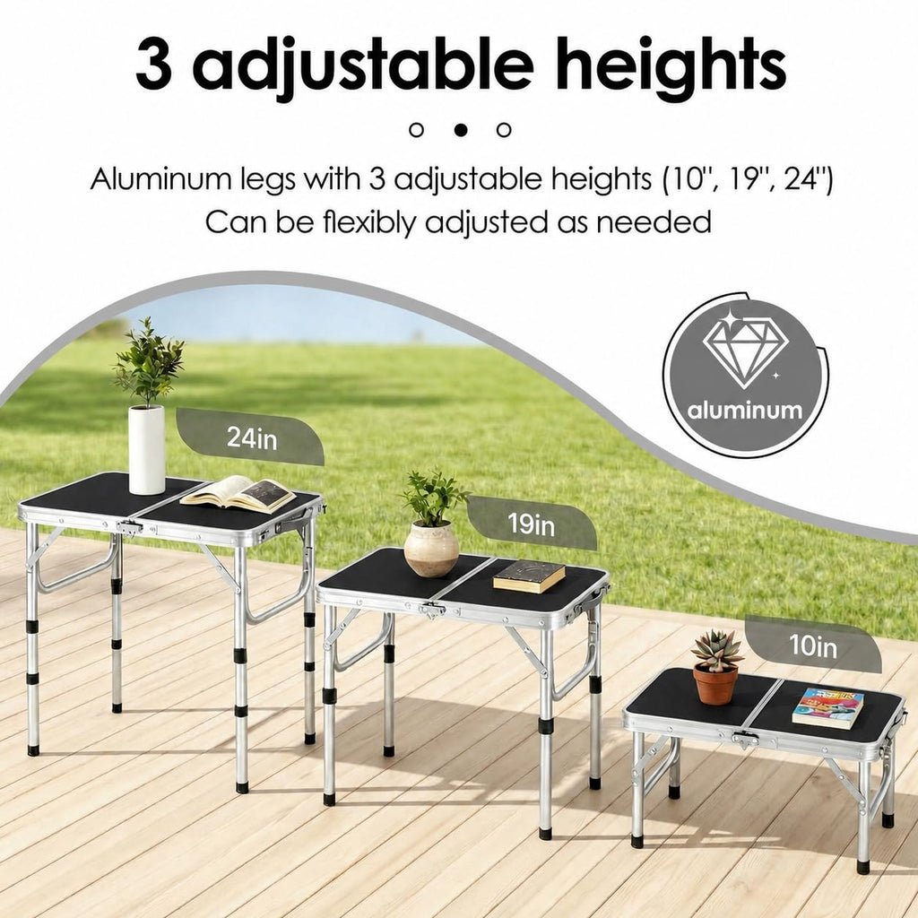 Small Folding Table 2ft with Mesh Holder F13196