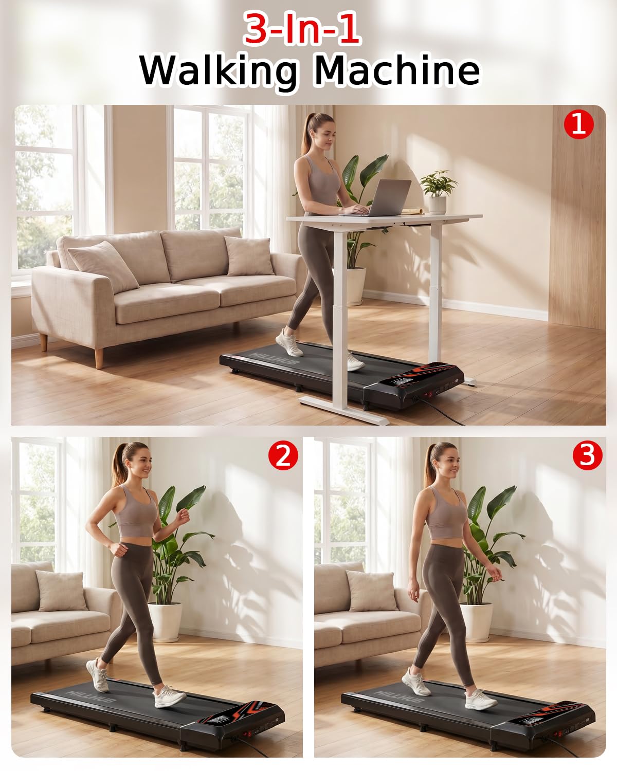 2.5HP Treadmill with Handle Bar Q81639