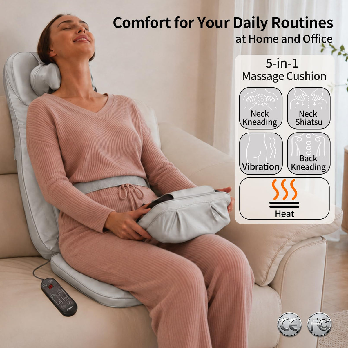 Grey Back Massager with Heat G9150