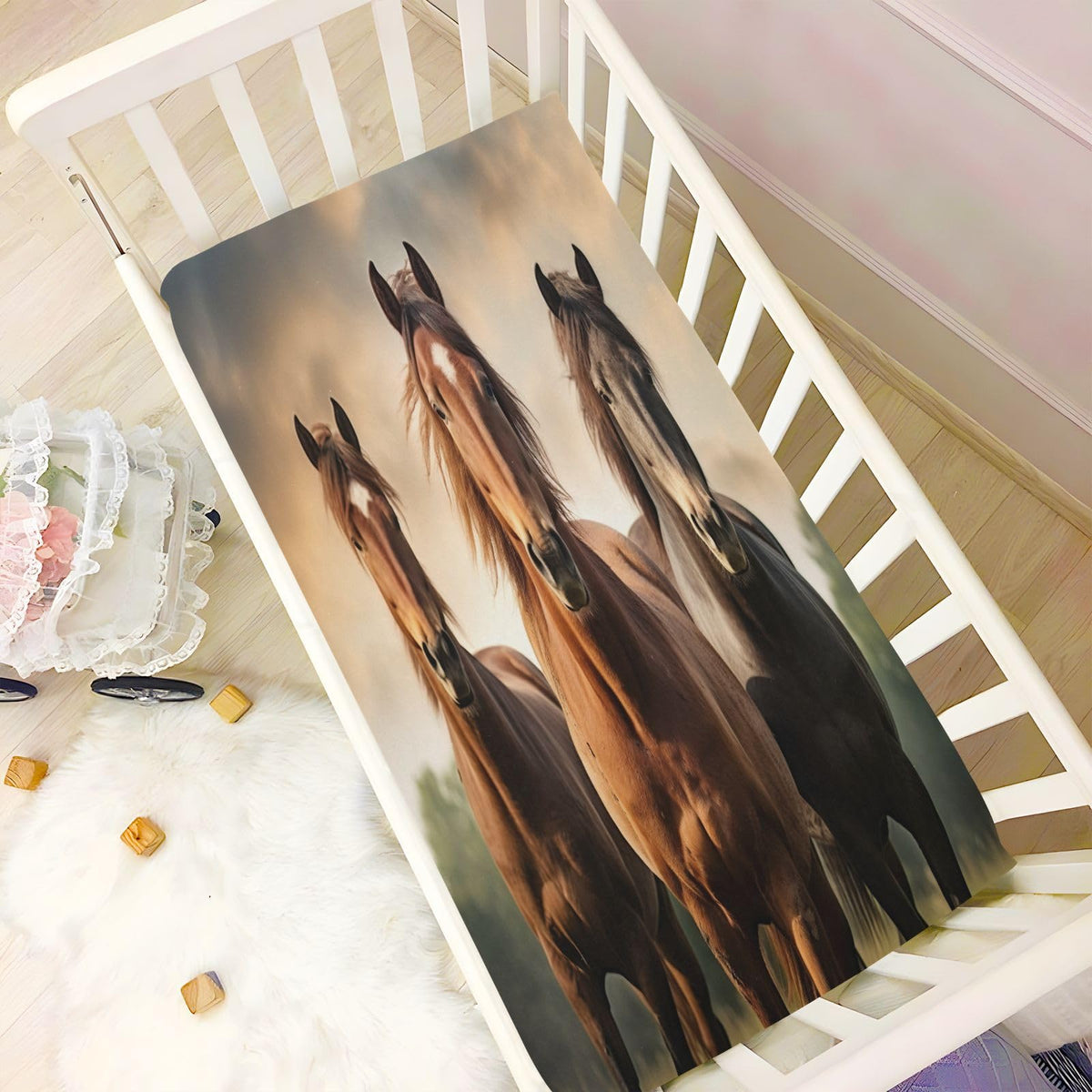 Soft Microfiber Fitted Crib Sheets 52" x 28" Z98787