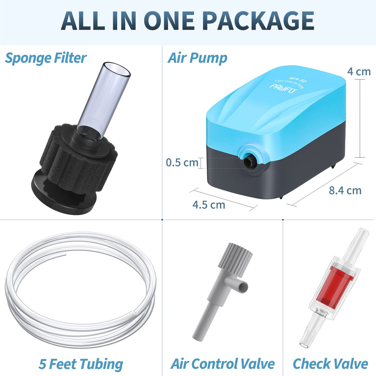 Aquarium Air Pump with Sponge Filter Kit G671
