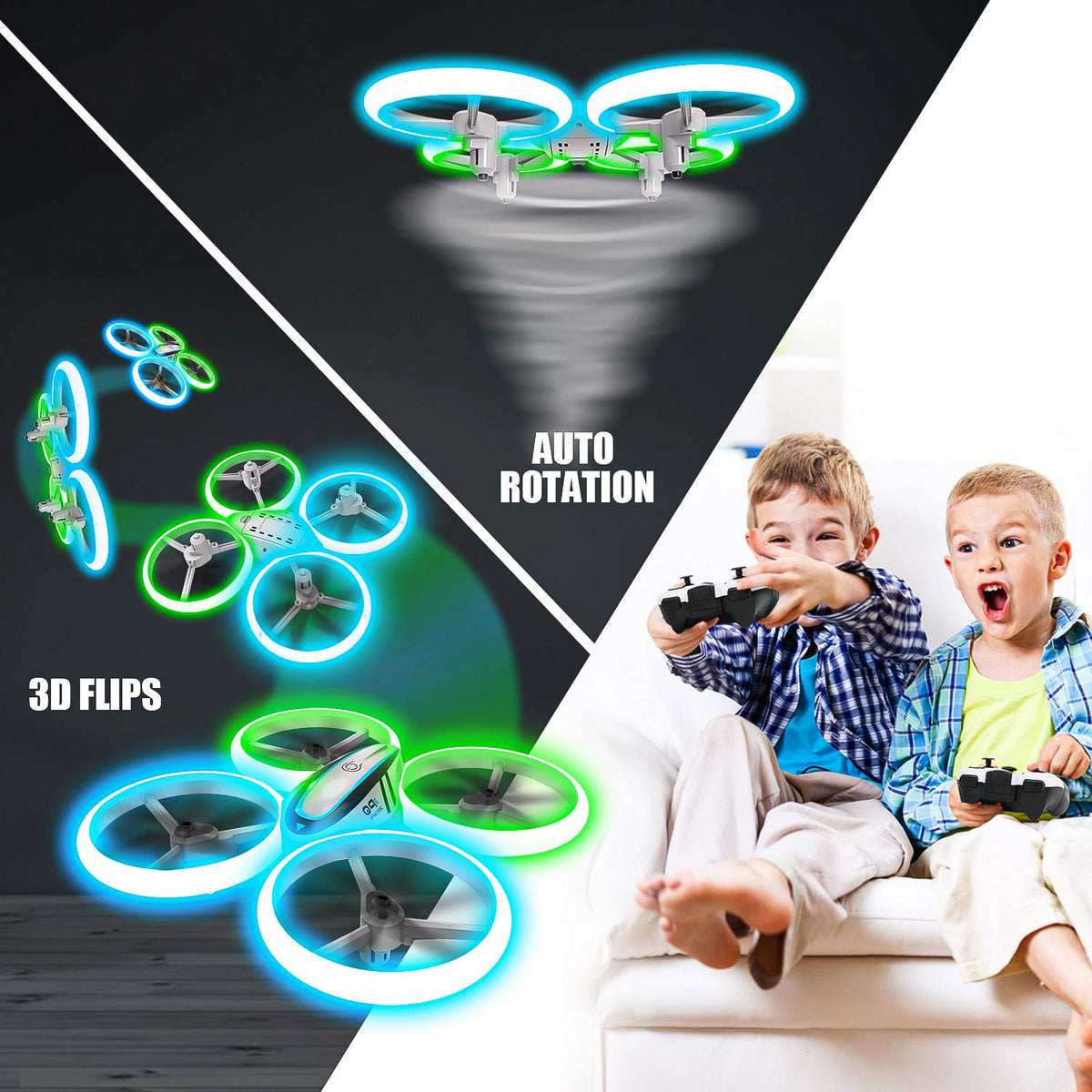 RC Drone with Altitude Hold and Headless Mode, 2 Batteries and Remote Control Y32267