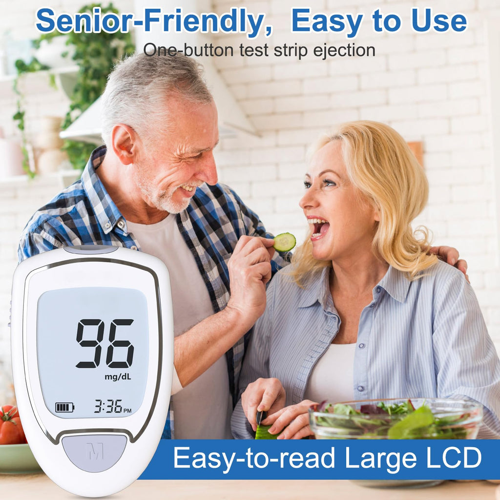 Blood Glucose Monitor Kit with 50 Test Strips & 50 Lancets P228